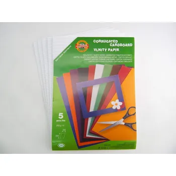 Barevný papír Koh-i-noor Vlnitý papír 9758 – bílý 700 9408