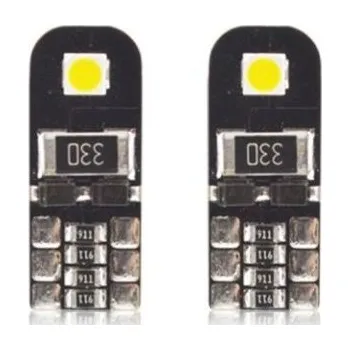 Autožárovka LED žárovka T10 W5W 2x SMD 3030 12V canbus bílá