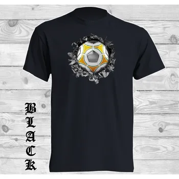 Chlapecké tričko detske-levne-bavlnene-tricko-potisk-fotbalovy-mic Barva: Black -černá, velikost: 164