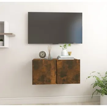 Televizní stolek vidaXL Závěsná TV skříňka 60x30x30 cm [804523] Barva: kouřový dub