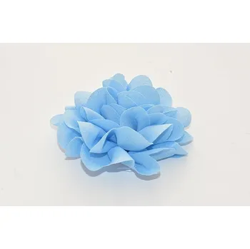 Svatební dekorace Kytička látková 8cm 10 světle modrá