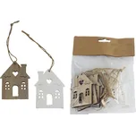 Dekorace domeček, 8 ks D6239