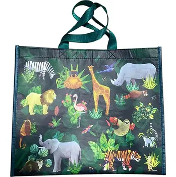 Nákupní taška Nákupní taška Zvířecí království - Prostorná taška s motivy zvířat a lučního kvítí