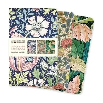Cizojazyčná kniha William Morris Set of 3 Mini Notebooks