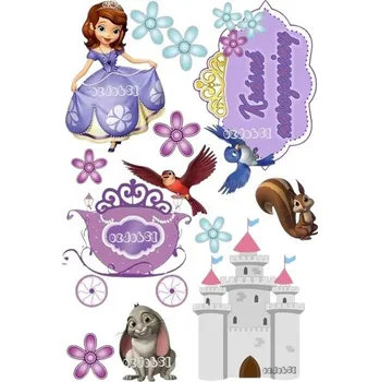 Jedlá dekorace na dort Princezna Sofie č.4 jedlý papír - Bez úprav
