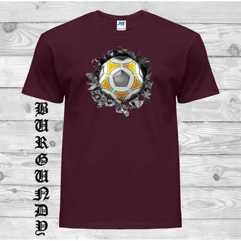 Chlapecké tričko detske-levne-bavlnene-tricko-potisk-fotbalovy-mic Barva: Burgundy - vínová, velikost: 104