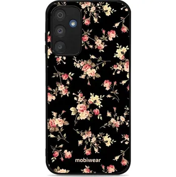 Pouzdro na mobilní telefon Lesklý kryt Mobiwear Glossy - Samsung Galaxy A15 / A15 5G - G039G - Květy na černé (Prémiové lesklé pouzdro, obal, kryt Mobiwear Glossy na mobil Samsung Galaxy A15 / A15 5G - G039G - Květy na černé, materiál Plast + TPU silikon - krytí po všech stranách,)