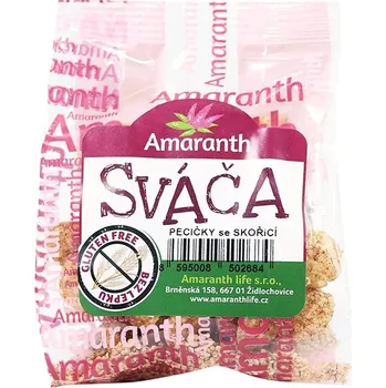 Amaranth life s.r.o. Sváča pecičky skořice 25g Amaranth bez lepku 190