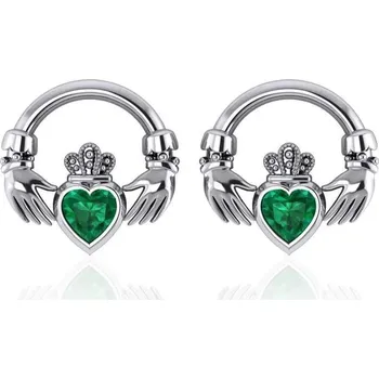 Náušnice Irské Claddagh stříbrné náušnice