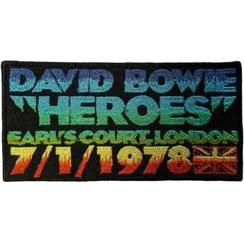 Zahraniční hudba Merch David Bowie: David Bowie Standard Woven Patch: Heroes Earls Court
