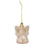 Bloomingville Vánoční skleněná ozdoba anděla ANEVA zlatá