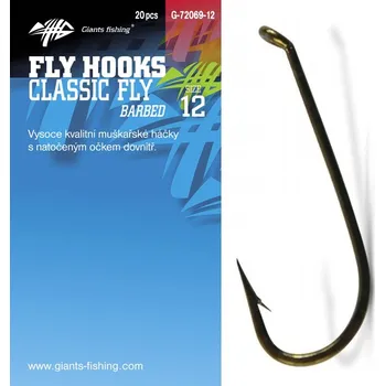 Rybářský háček Giants fishing Háček muškařský Classic Fly 20ks|vel.12