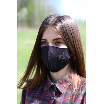 Pleťová maska TETRAO bavlněná ochranná maska na obličej - černé 1 ks