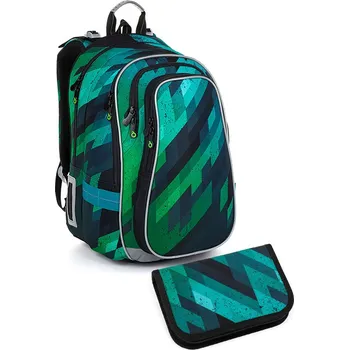 Set školních potřeb Zelenomodrý školní batoh Topgal LYNN 23018 SET SMALL