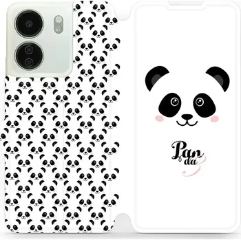 Pouzdro na mobilní telefon Flipové pouzdro Mobiwear - Xiaomi Redmi 13C - M030P Panda Amálka (Knížkové flip pouzdro, obal, kryt na mobil Xiaomi Redmi 13C - M030P Panda Amálka, materiál Umělá kůže + TPU - ochrana 360°, stojánek, silikonová vanička, magnetické zavírání)