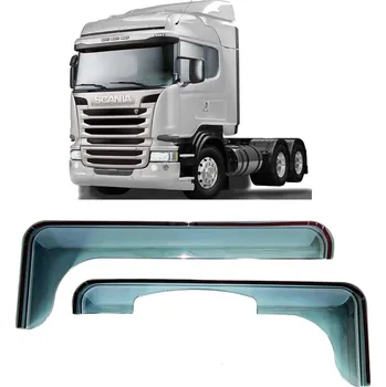 Plexi ofuk oken AIRWIND Deflektor Scania R,P 1/2 do 2017 VHB páska up. polykarrb. /polovičný/