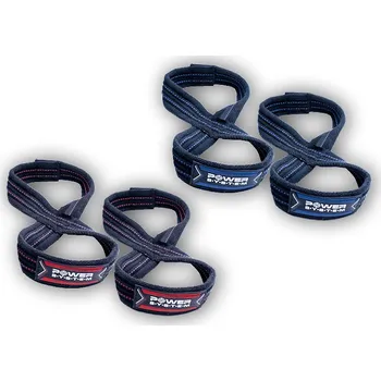 Fitness rukavice Power System LIFTING FIGURE 8 silový popruh - 3405 Varianta: black-red L-XL
