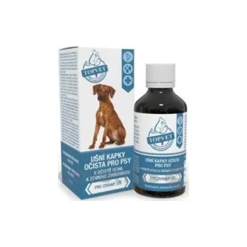 Kosmetika pro psa Ušní lihové kapky očista pro psy TOPVET 50ml