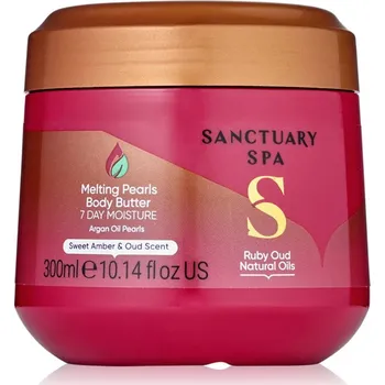 Tělový krém Sanctuary Spa Ruby Oud Natural Oils Melting Pearls tělové máslo 300 ml