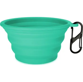 Miska pro psa 500ml TIAKI silikonová cestovní miska, tyrkysová