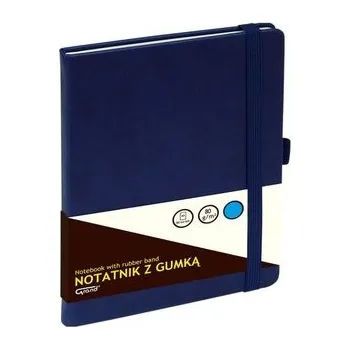 Set školních potřeb Notatnik A5/80K kratka z gumką granatowy GRAND