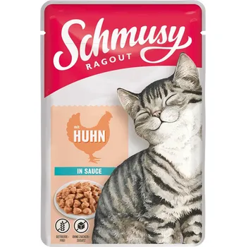 Krmivo pro kočku Schmusy ragú kuřecí v omáčce 22 × 100 g