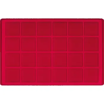 Obal pro sběratelský předmět Lindner Plato s 24 poli do 45 mm Barva: Červená