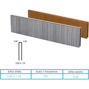 Hřebík Spony 343/42 - 15 mm ZN PR