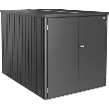 Zahradní domek Biohort Minigaráž 145 x 203 x 150, tmavě šedá metalíza (S dvoukřídlými dveřmi)