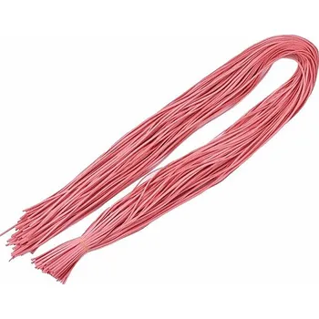 Řetízek Kožený řemínek barva korálová světlá 1 m 1 m x 2,8 mm
