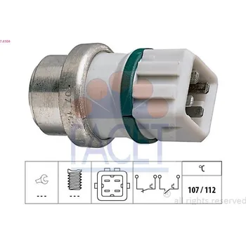 Auto-moto Teplotní spínač, varovná kontrolka chladiva FACET 7.4104