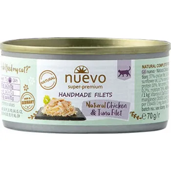 Krmivo pro kočku Nuevo Petfood Handmade Filets Natural Chicken & Tuna Filet 70 g