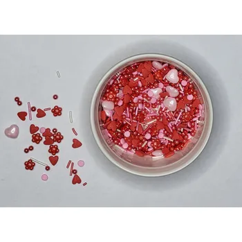 Jedlá dekorace na dort Lucie´s Sprinkles Láska je kolem nás - Gluten Free 55g: 55g