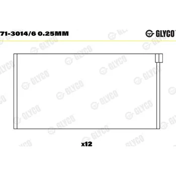 Ojnice Ojniční ložisko GLYCO 71-3014/6 0.25mm