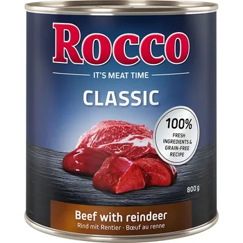Krmivo pro psa 24x800g Rocco Classic Mix - hovězí se sobem