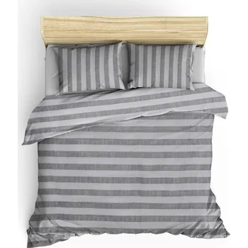 Povlečení Bílé/šedé povlečení na dvoulůžko 200x200 cm Hook - Mijolnir ID_1470142