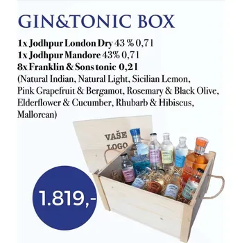Dárkový potravinový koš GIN&TONIC DÁRKOVÝ BOX