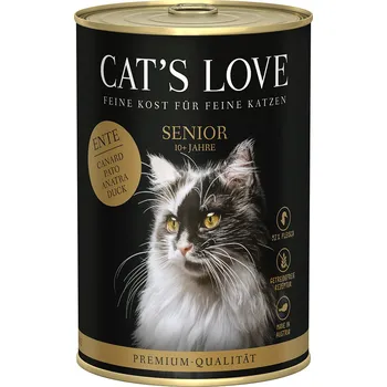 Krmivo pro kočku 12x400g Cat's Love – výhodné balení - Senior kachní