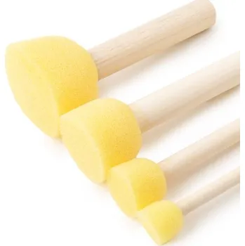 kreativní sada Royal Talens Art Creation houbičky s dřevěným držátkem 4 ks