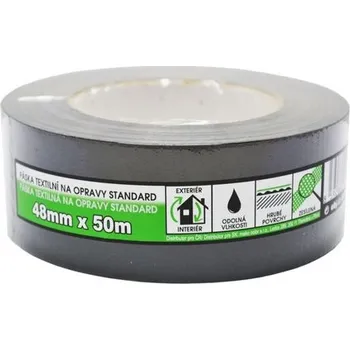 Lepicí páska páska textilní na opravy STANDARD 48mmx50m ČER