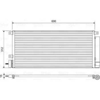 Výparník klimatizace Kondenzátor, klimatizace VALEO 822576