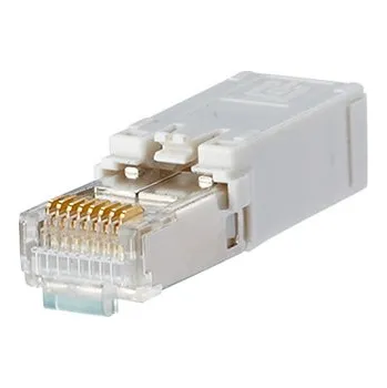 Síťový konektor METZ CONNECT E-DAT Průmyslový konektor RJ45 kat. 6 stíněný, do konektorů a spojek IP67, šedý (1401500810-I) - 21.17.3005