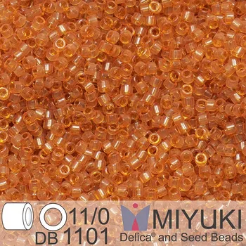 Korálek Korálky Miyuki Delica 11/0. Barva Tr Marigold DB1101. Balení 5g.