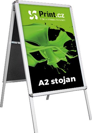 Reklamní stojan Áčko, velikost A2, samolepka s laminací
