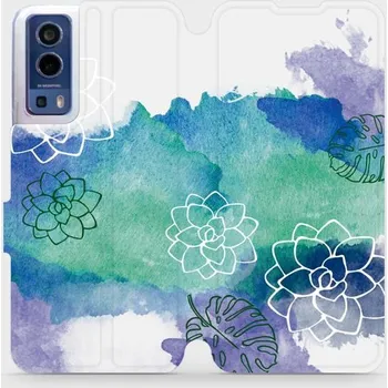 Pouzdro na mobilní telefon Flipové pouzdro Mobiwear na mobil Vivo Y72 5G / Vivo Y52 5G - MG11S Vodovkové květy - VÝPRODEJ (Parádní flip obal, kryt, pouzdro Mobiwear na mobilní telefon Vivo Y52 5G / Vivo Y72 5G s motivem MG11S Vodovkové květy)