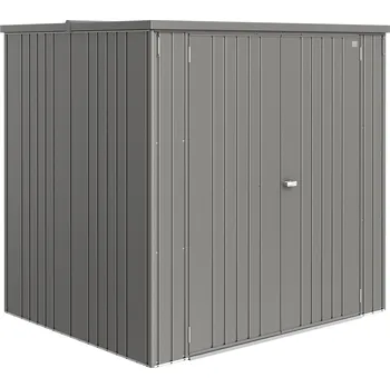 Zahradní úložný box Biohort Skříň na nářadí 190 LARGE, šedý křemen metalíza (Rozměr 192 x 155 x 184 cm)