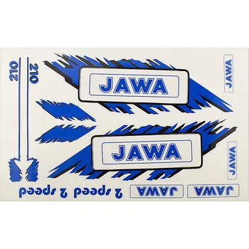 Motor pro motocykl Sada samolepek JAWA - Babetta - modrá