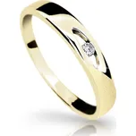 Zlatý zásnubní prsten DF 1281 se zirkony žluté zlato