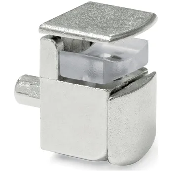 Nábytkové kování Emuca Držák skleněné police PORTOFINO / Nikl