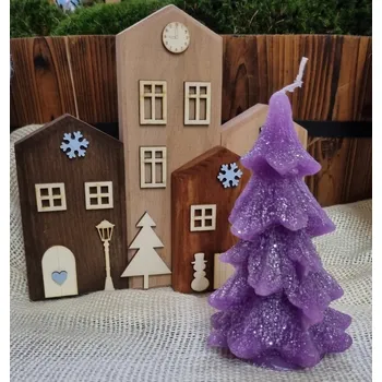 Svíčka Svíčka - smrk Barva: Fialová